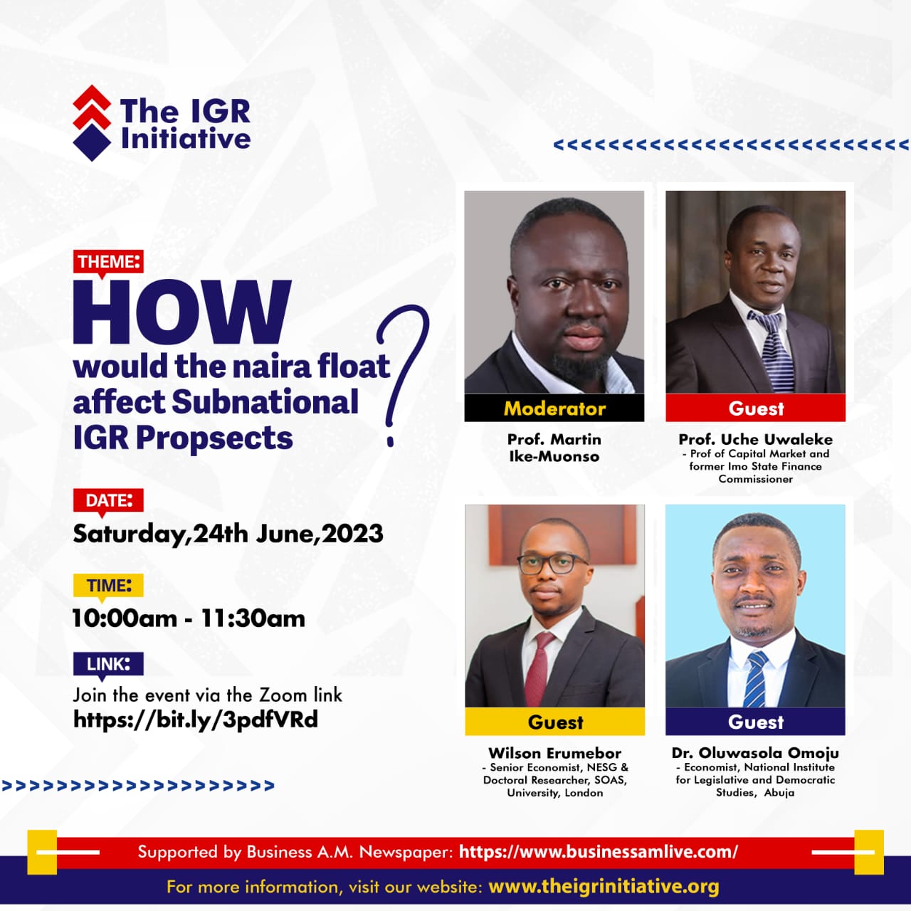 How would the naira float affect subnational IGR prospects
